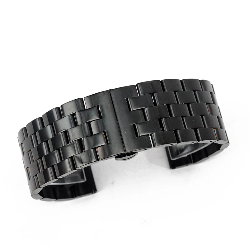 Luxury Stainless Steel 20/22/24/26mm Watchband Butterfly Buckle Watch Bands Strap Automatic Fold Deployment Clasp Strap Bucklen