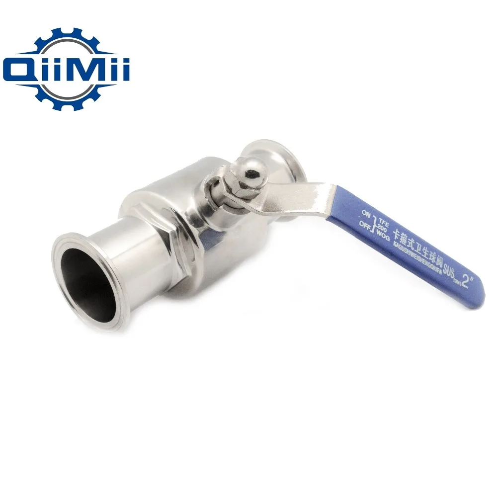 "-2,5" SS304 санитарно нержавеющей стали прямой шаровой клапан пищевой с PTFE уплотнение