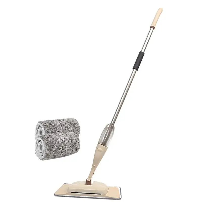 Spray Mop for Hardwood Floors Dust Mop with 2Pcs Microfiber Pad Quick Cleaner with a Refillable Water Bottle