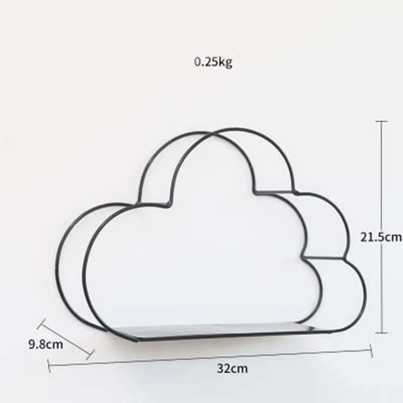 Креативная декоративная полка в виде облака в скандинавском стиле, держатель для хранения в горшках, полки, настенные украшения, домашний декор, 1 шт