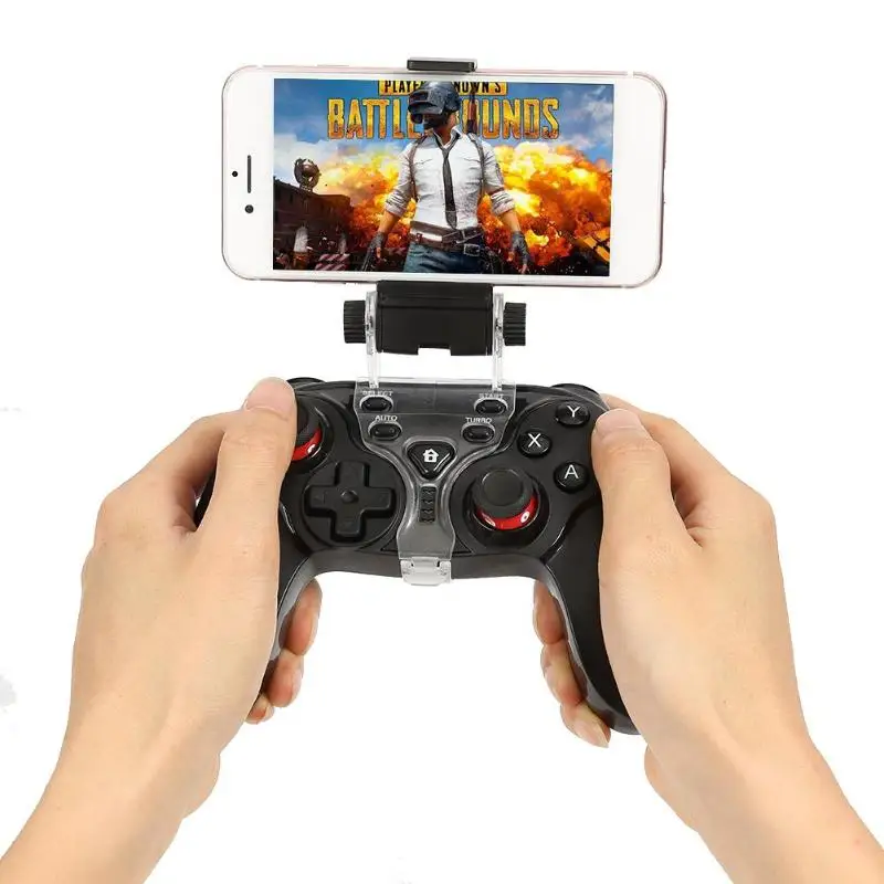 TI-465 беспроводной Bluetooth игровой контроллер геймпад джойстик для iPhone Android PS планшетный ПК со съемным держателем для телефона кронштейн