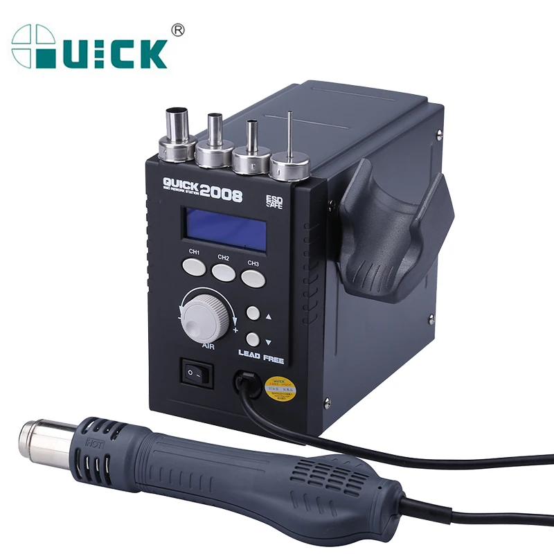 Быстрая 2008 ESD безопасная паяльная станция SMD 700 Вт Бессвинцовая Тепловая пушка