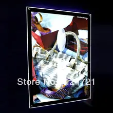 Настенный акриловые кадр, кристалл LED slim light box дисплей A3 Размер