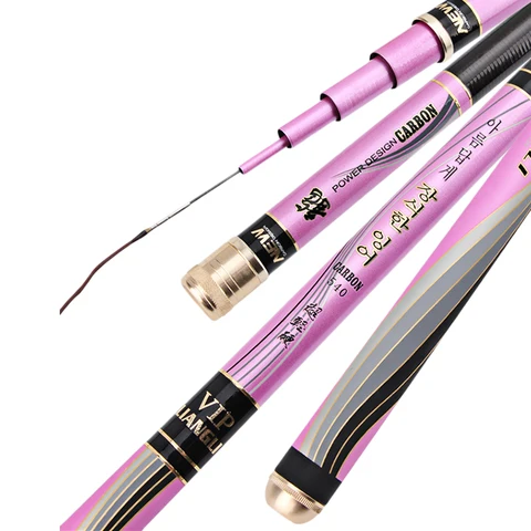 Vara de Pesca Vara de Mão Cheio de Fibra de Carbono m de Comprimento h5 para Carpa Forte Resistência Taiwan Superhard Pólo Ultra-leve 3.6-7.2