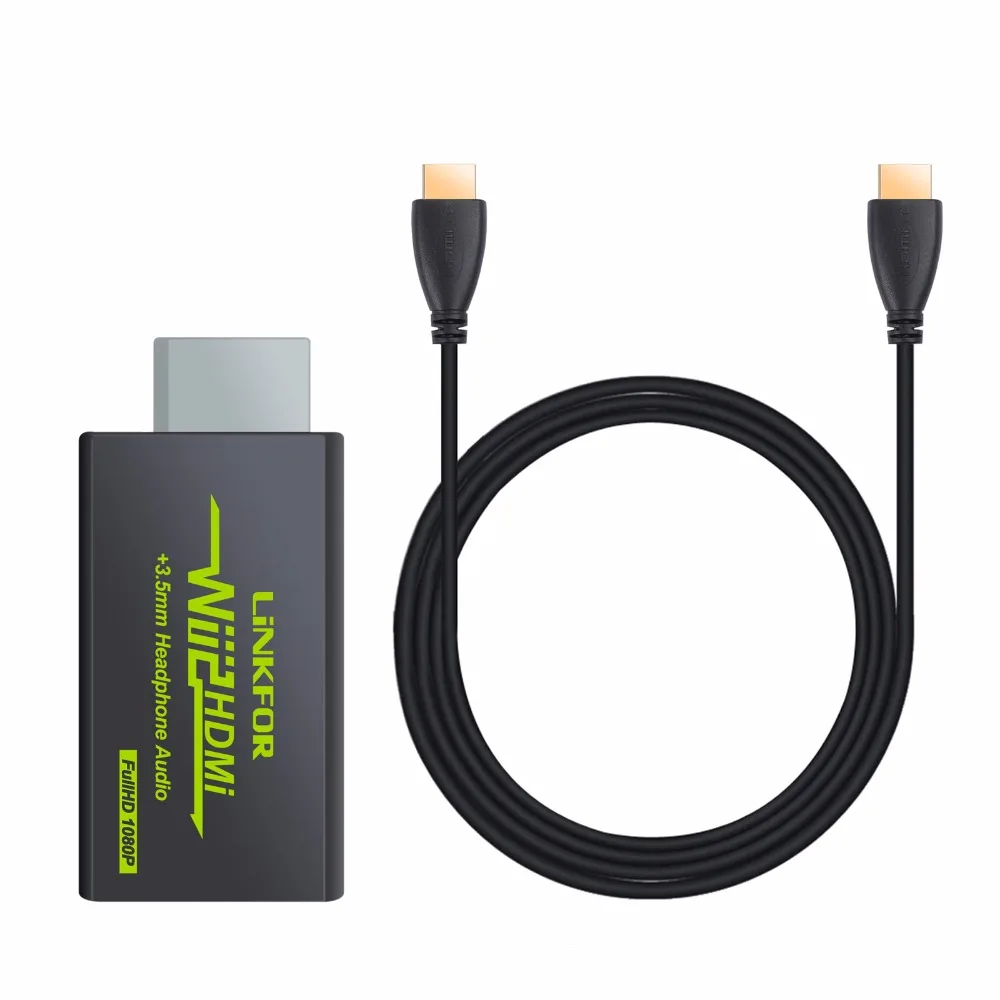 LiNKFOR для Wii Hdmi конвертер весы сигнала до 720p и 1080p 2hdmi или видео с кабелем 1 м