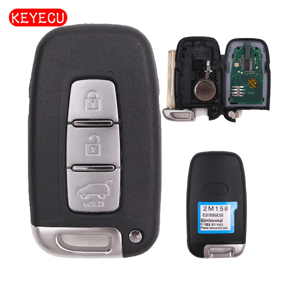 

Keyecu Smart Remote key Keyless Entry Fob 3 Button 433MHz with ID46 Chip for Kia K2 K5 New Sportage Car Key