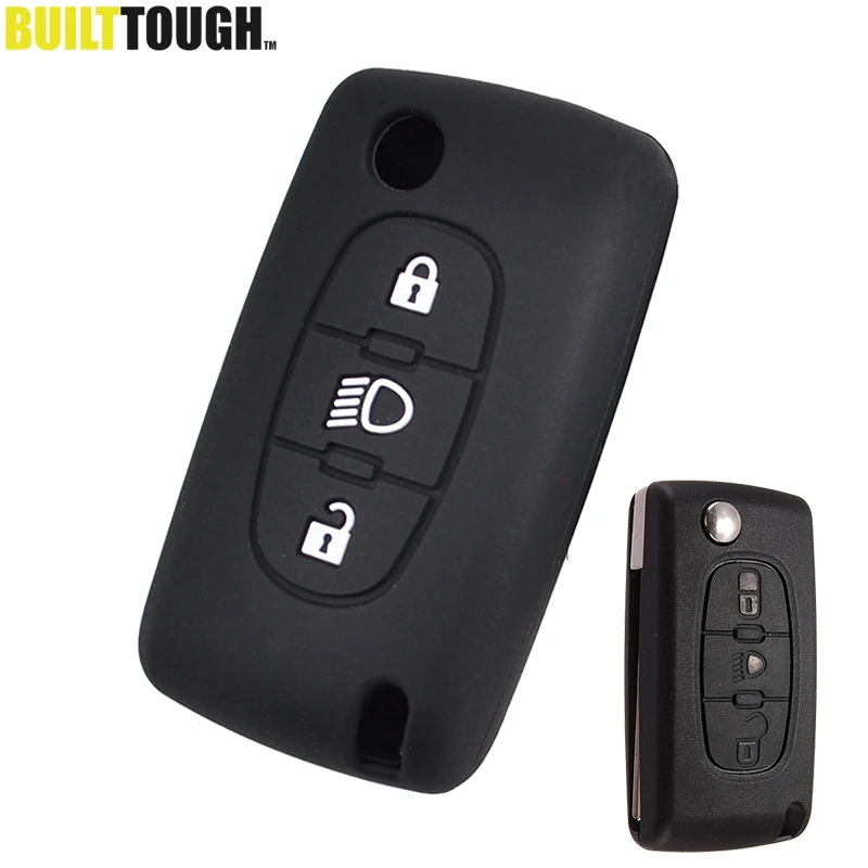 

Silicone Remote Car Flip Key Cover Case Fob Shell Skin Protect For Citroen C2 C3 C4 Picasso Xsara C5 C6 C8 Folding Key 3 Button