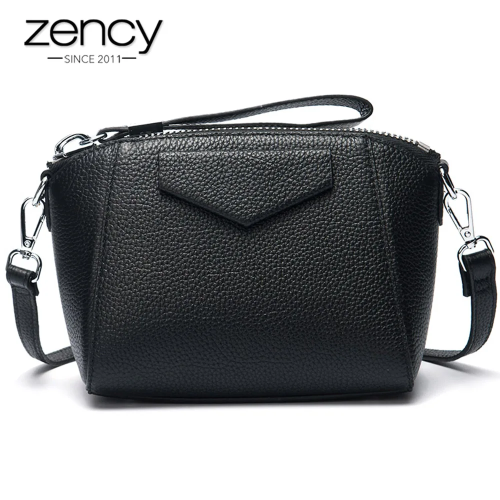 

Zency Quality A+ 100% Genuine Leather Women Day Clutches Small Shell Bag Simple Female Shoulder Bags Messenger Crossbody Purse