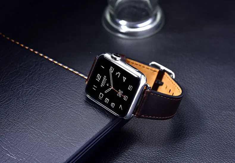 Кожаный ремешок для Apple Watch группа 42 мм 38 мм 44 мм 40 мм Классический Часы с застежкой браслет ремешок iwatch 4/3/2/1 часы ремень