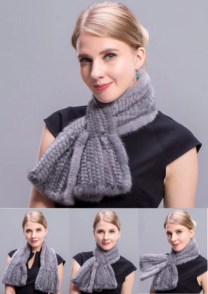 mink scarf grey 5