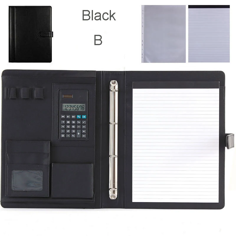 multifunctional file folder a4 , high quality PU leather file folder, 4
