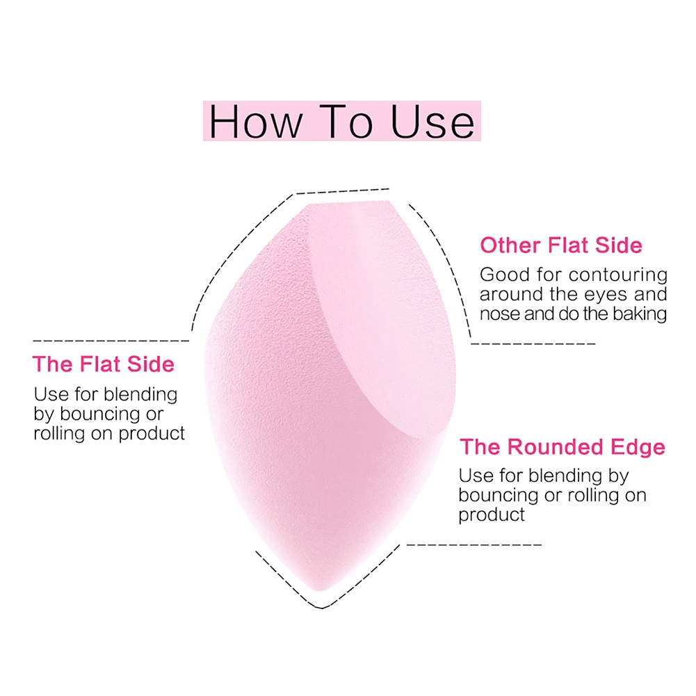 Двухсторонняя скошенная слоеная губка для макияжа, красивое яйцо с водой, большая Гидрофильная губка