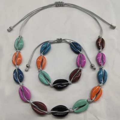 Новая мода ювелирные изделия многоцветный ручной работы Conchiglie ожерелье с раковинами воротник De Conchas заявление колье ожерелье s для женщин - Окраска металла: Color-5