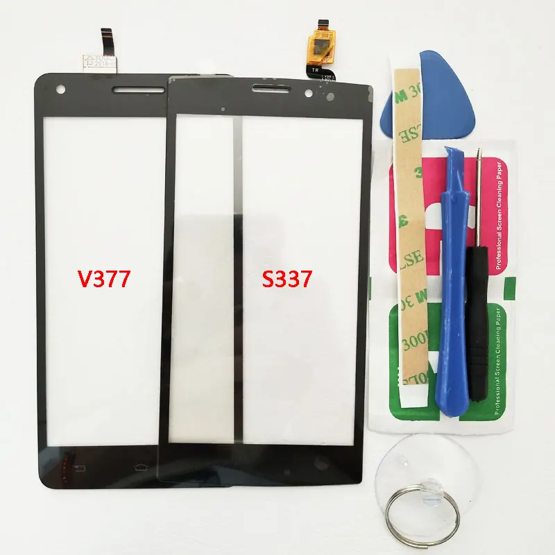 

BINYEAE 5.0''Touch Screen For Philips Xienum S337 V377 Digitizer Touch Panel Glass Lens Sensor Free Tools+Adhesive Replace Part