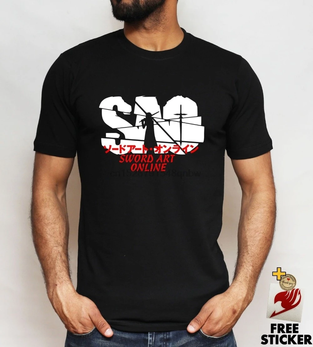 El arte de la espada en T camisa Sao Tee Kirito espadachín Anime regalo Top 2019 gran oferta moda marca de camisetas de Hombre Ropa| Camisetas| - AliExpress