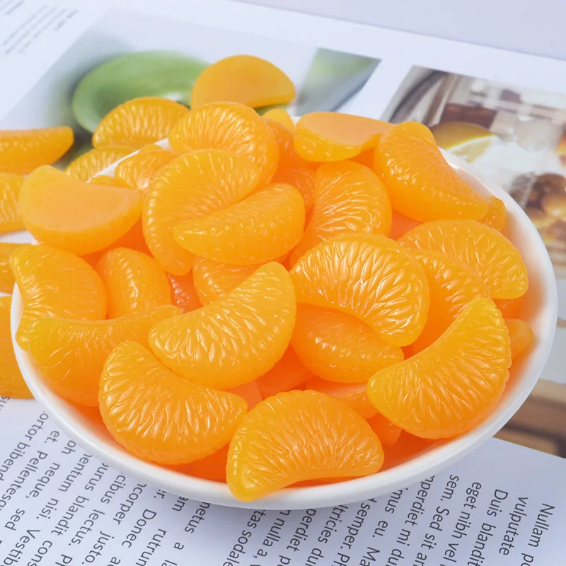 

New 8PCS Slime Charms Mini Orange Petals Plasticine Addition Slime Accessories Beads Lizun Making Supplies for DIY Kids Crafts E