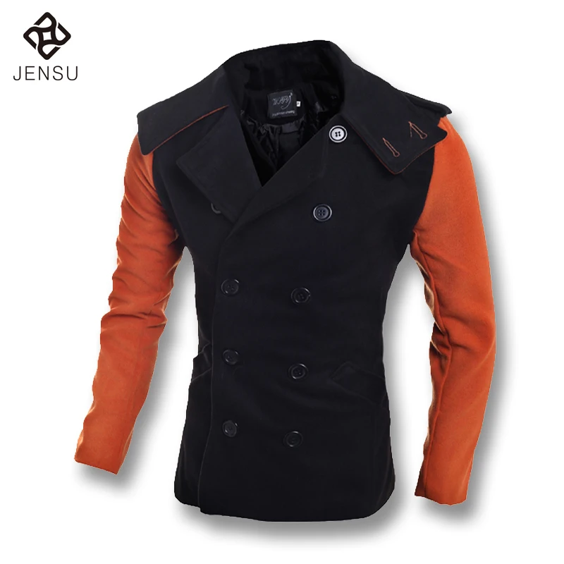 2016 Men Windbreaker Woolen Coat Jacket Men s Casual Fashion Slim Fit Spring Parkas Woolen Coat