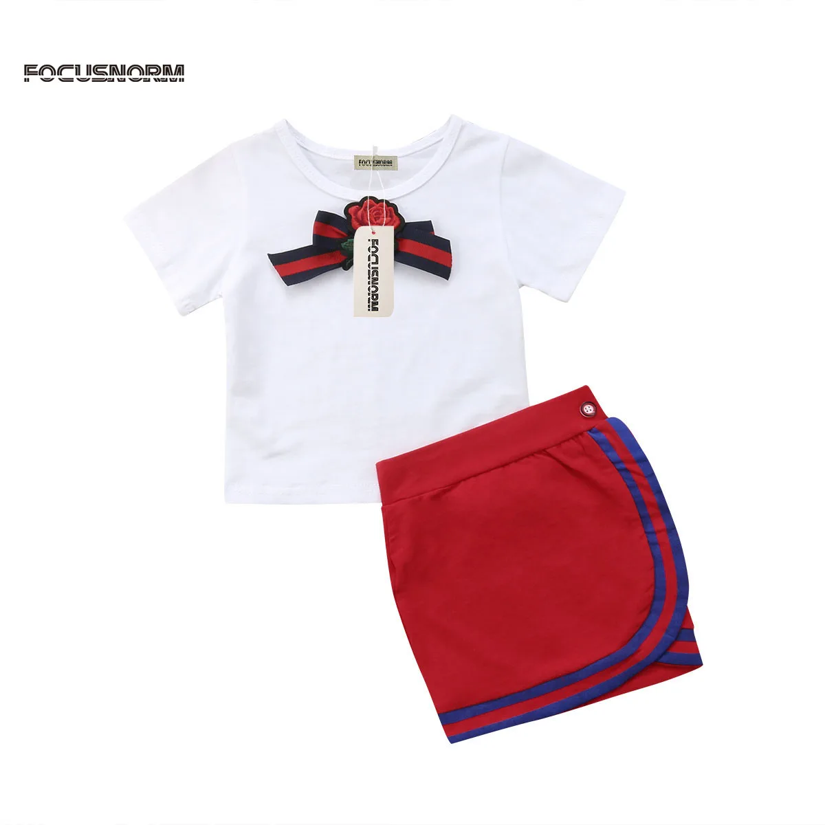 Brand New Summer Toddler Baby Girl Clothes Floral Embroidery White