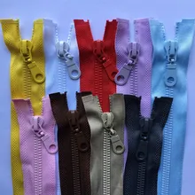 Zipper de resina aberto 3 peças, comprimento de 5 #70cm 80cm alta qualidade cor verde preto azul acessórios de costura para esportes