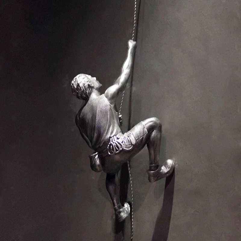 Американская Смола Ретро скалолазание Скульптура Статуэтки настенные подвесные ремесла украшение дома гостиная настенная наклейка декоративная статуэтка