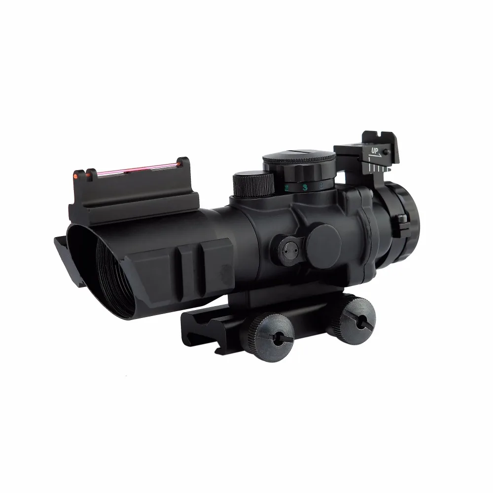 Rifle Scope Airsoft Gun Riflescope 4x32 Reticle Fiber Optic Sight Scope