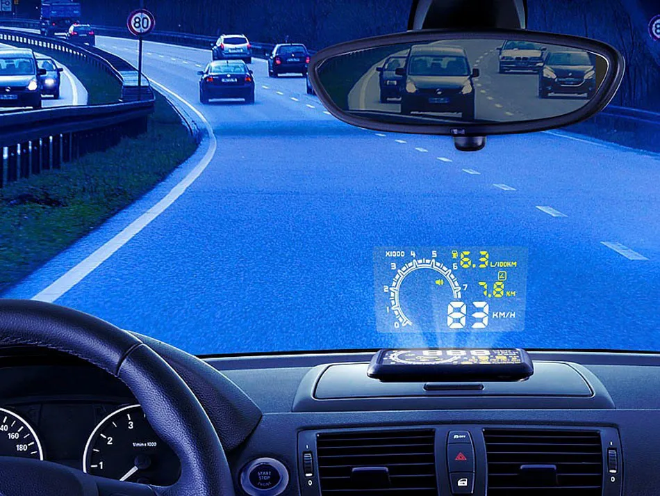 HUD Дисплей для автомобиля Hud Дисплей для автомобиля hud Дисплей для автомобиля Стайлинг система предупреждения о превышении скорости хорошее качество интерфейс OBD2