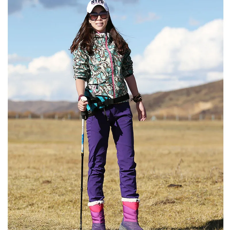 Tanie Arktyczna jasna koszulka dla kobiet zimowe sporty outdoorowe spodnie wspinaczkowe wodoodporne wiatroodporne piesze wycieczki wspinaczka górska spodnie termiczne