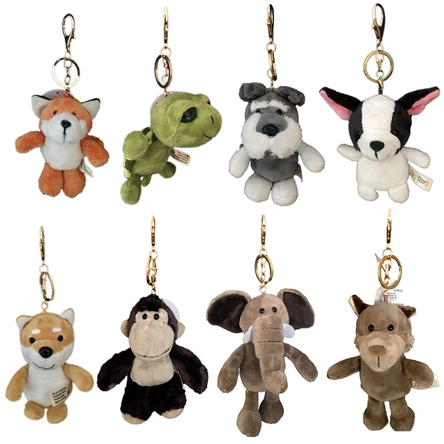 Animal Plush Keychain Toy Cute Cartoon Animal Backpack Keychain Dog