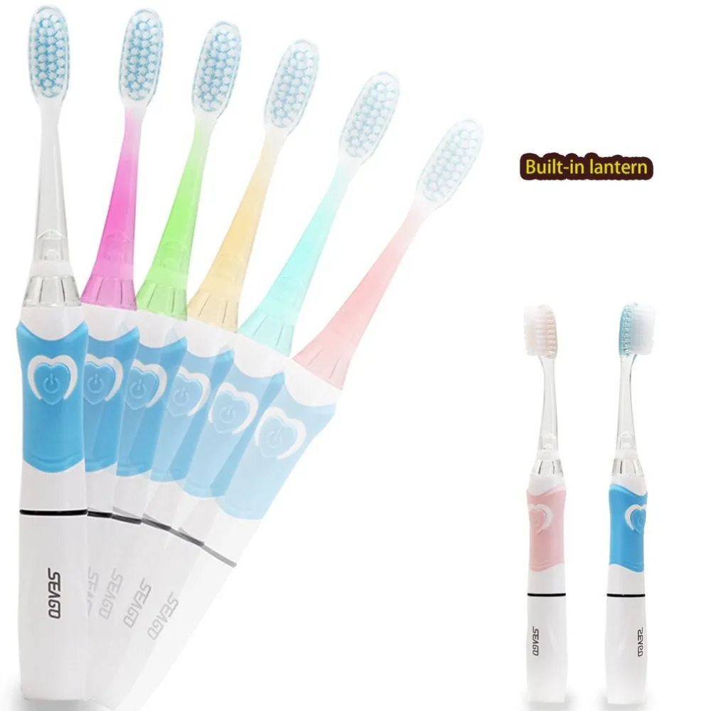 Seago Waterproof Children Electric Sonic Toothbrush With LED Light Heart Shape Switch Oral Dental Care Acoustic Wave Tooth Brush Seago Waterproof Children Electric Sonic Toothbrush With LED Light Heart Shape Switch Oral Dental Care Acoustic Wave Tooth Brush