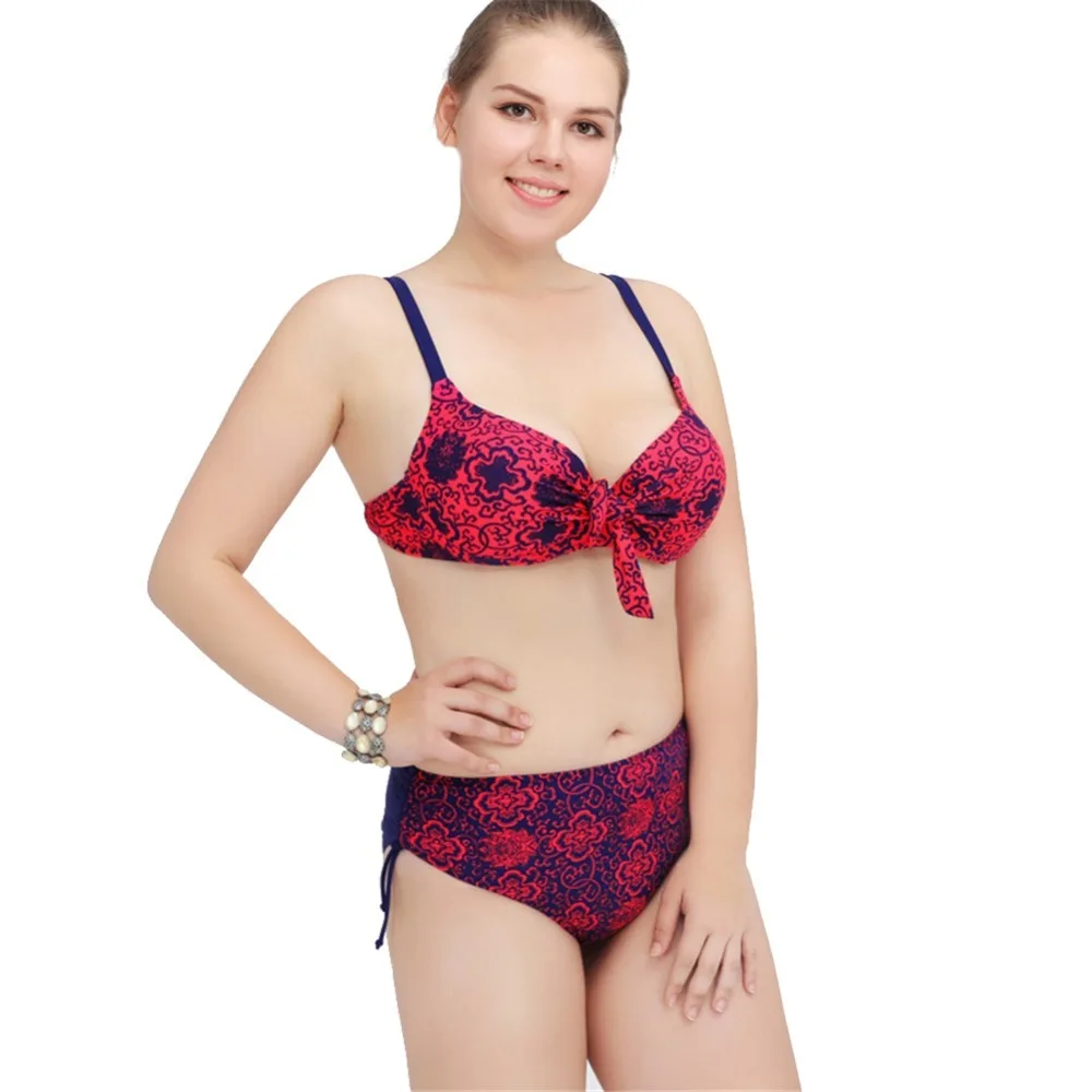 

Bikinis Women 2017 Print Floral Swimsuits Brazilian Push Up Bikini Set Bathing Suits Plus Size Swimwear Female XXL XXXL