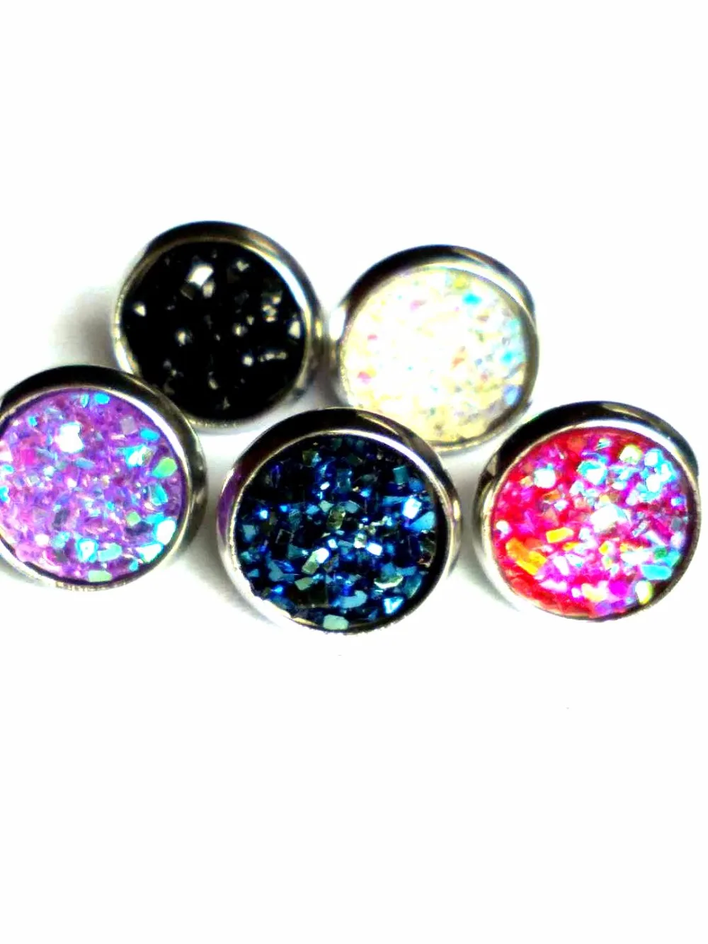 40pairs lot 8mm 12mm Stainless Steel Hypoallergenic Earrings Studs