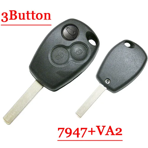 Free shipping 3 Button Remote Key With VA2 Blade Round Button pcf7947 for Renault (1piece) цена Free shipping 3 Button Remote Key With VA2 Blade Round Button pcf7947 for Renault (1piece) цены онлайн