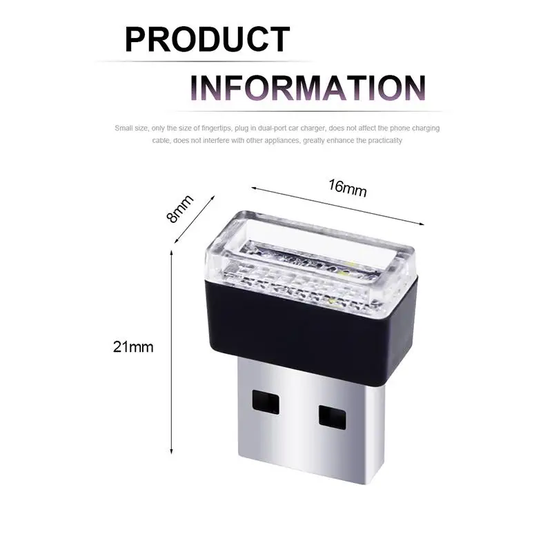 USB Ночник LED интерьер автомобиля Атмосфера свет ноги лампа освещение украшение