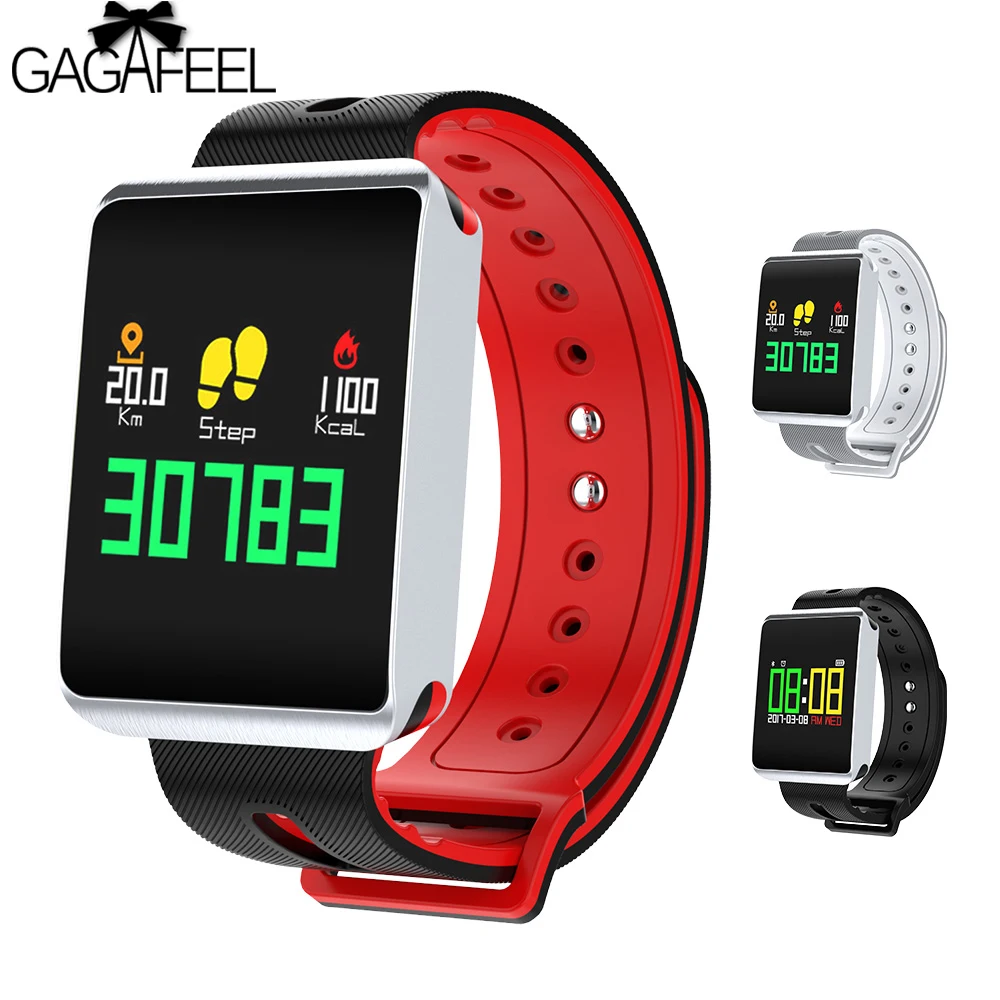 

TF1 Smart Watch IP68 Waterproof Bluetooth 4.0 Smartwatch Heart Rate tracker Blood Pressure Oxygen Men Wristwatch for iOS Android