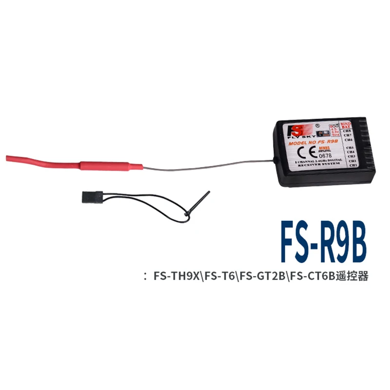 

FlySky FS-R9B 8Ch 2.4Ghz RC Receiver for i6 i10 T6 CT6B TH9X Transmiter