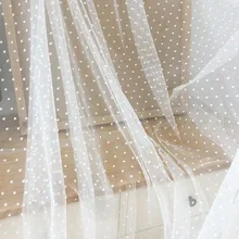 5 ярдов с белым 3D узором в горошек, фатиновая кружевная ткань для невесты, мягкий струящийся иллюзионный сетчатый тюль для подкладки, фата невесты, детская одежда