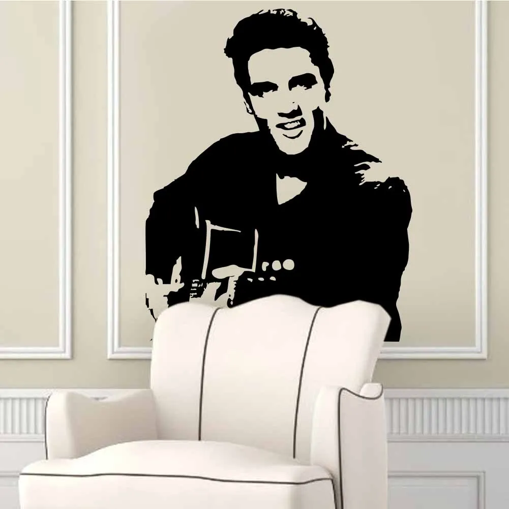 Виниловые наклейки Elvis Presley для украшения дома рок-музыки настенные Elvis12 домашний