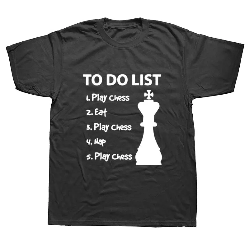 Список шахмат смешная игра для мужчин s футболка с коротким рукавом для мужчин подарок Эволюция шахматы вырез лодочкой футболка - Цвет: BLACK