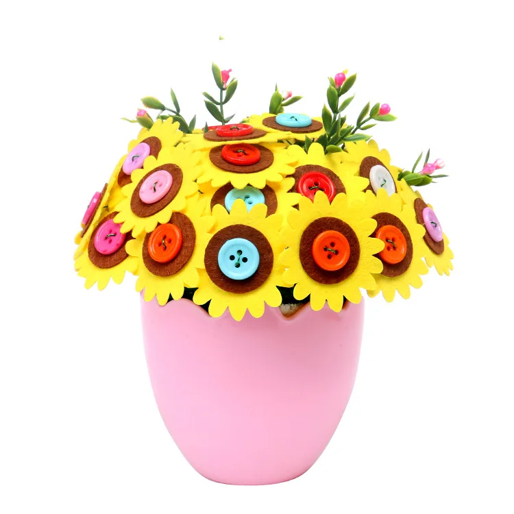 1 random delivery Button bouquet diy children's handmade materials bag button painting kindergarten educational toys 1 random delivery Button bouquet diy children's handmade materials bag button painting kindergarten educational toys