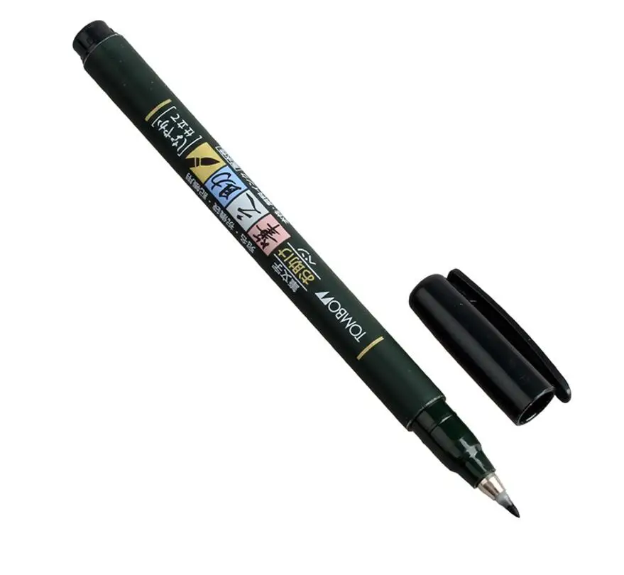 Calligraphy Brush Pens Pen Marker Marker Pen Marker Pens Markers Pen Lettering Pens Tombow Fudenosuke Brush Pen Calligraphy Marker Pen Scriptliner Lettering Soft Handwriting Japan