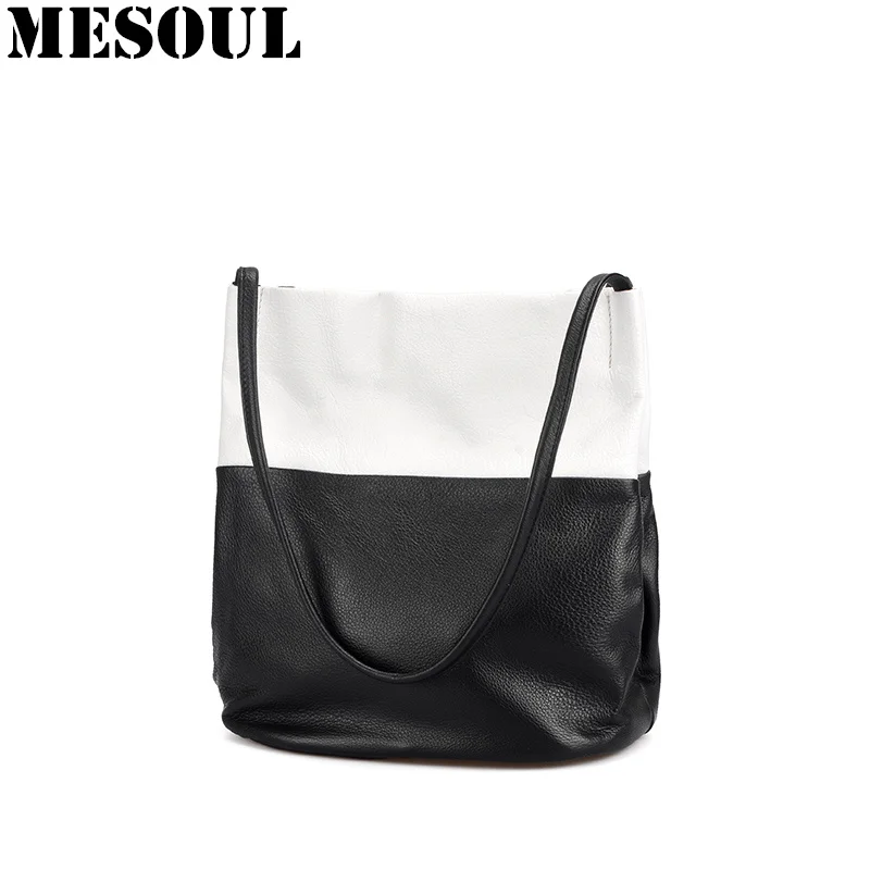 

2019 New Shoulder Bag Female High Quality Women Soft Cow Leather Tote Casual Lady's Bag Fashion brand Design Shopping Bucket Bag