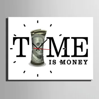 

Free Shipping E-HOME Alphabet Series TIME Clock in Canvas 1pcs Wall Clock 18062114