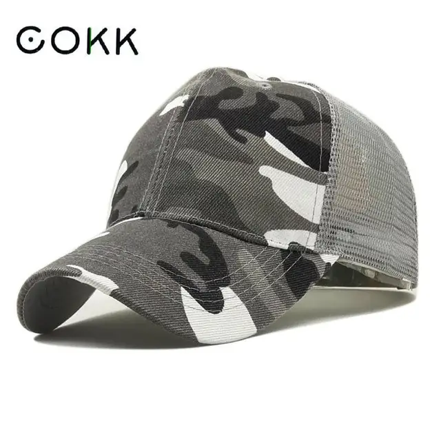  - COKK Camouflage Baseball Cap Men Snapback Summer Hats For Women Breathable Sport Mesh Cap Sun Hat Sunshade Golf Adjustable Adult