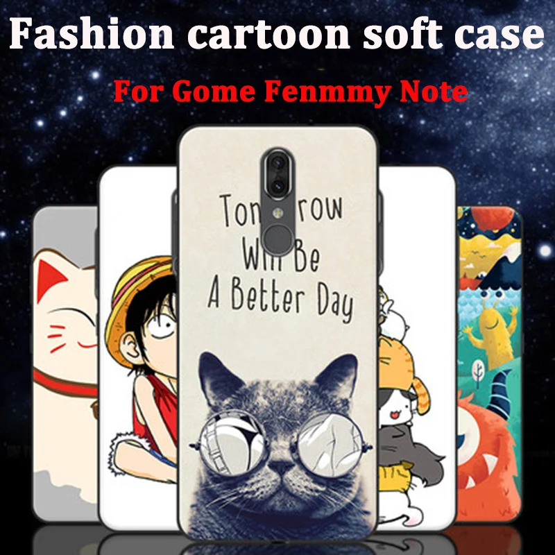 

2pcs For Gome Fenmmy Note case cover fashion cute cartoon Soft shell For Gome 2018X38a case 2018 X38a Phone cover back cases