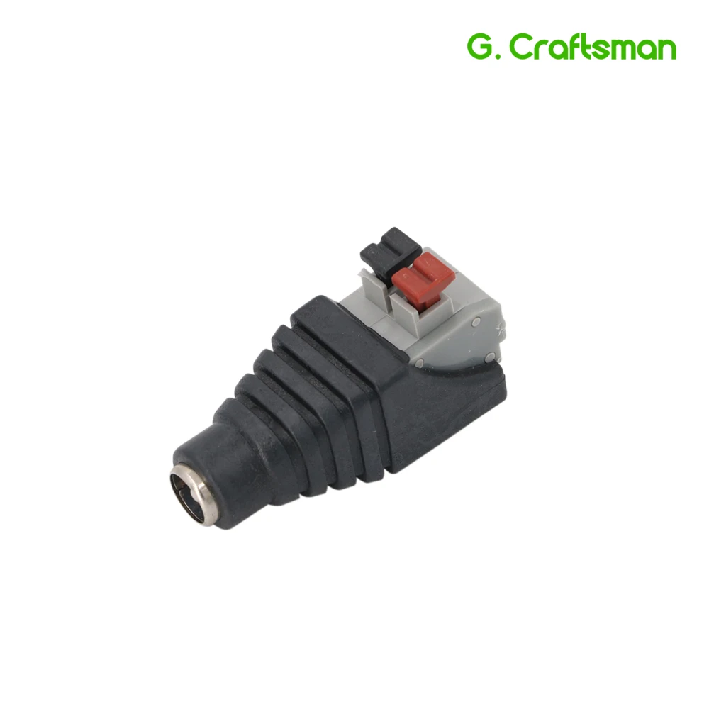 

DC Jack Power Female Plug Adapter 5.5*2.1 DC Jack Push Fastening Type Connector CCTV Camera Socket Accessories B15 G.Craftsman
