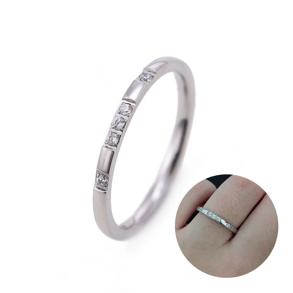 

EUEAVAN 10pcs/lot Wedding Rings for Women Stainless Steel Love Engagement Rings Jewelry Gift Wholesale Lots Bulk