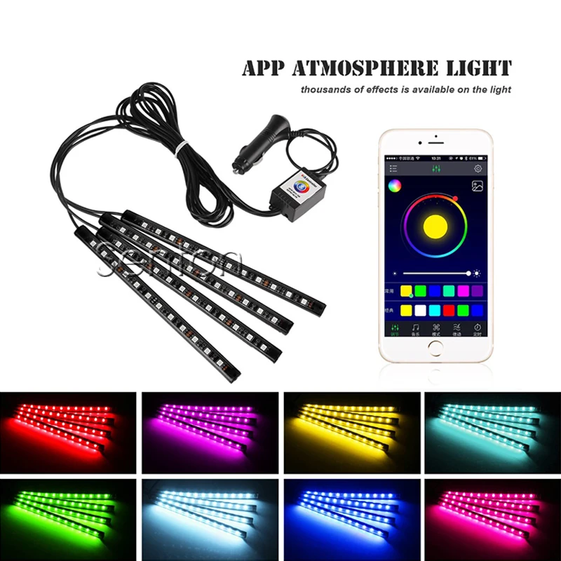 Неоновая лампа для салона автомобиля Android iOS управление через приложение Infiniti G35