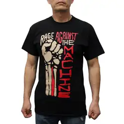 Ратм RAGE AGAINST THE MACHINE Для мужчин T-Shirt черный короткий рукав Футболка Модные