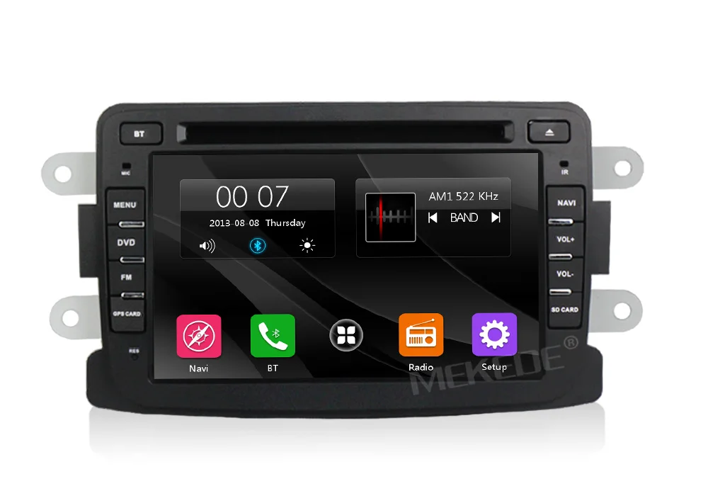 Clearance Free shipping! Touch screen Car dvd player radio audio for DUSTER Captur Lada Xray 2 Logan 2 GPS Navi BT RDS free MAP MIC RDS 11