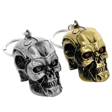 Skull Shape Keychain Metal Auto Accessory Cool Decors Bronze/Silver Universal Gift Car Keyring Key Ring Car Accessories